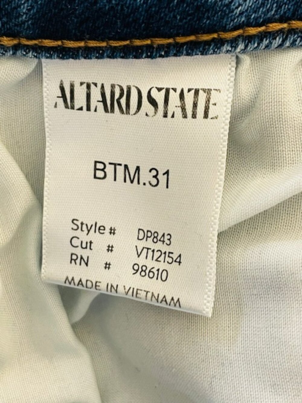 Altar'd State Wide Leg Crop Stretch Front Seam Jeans DP843 High Rise Size 31 - Picture 6 of 8